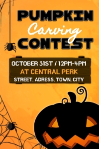 Pumpkin Carving Contest Template PosterMyWall