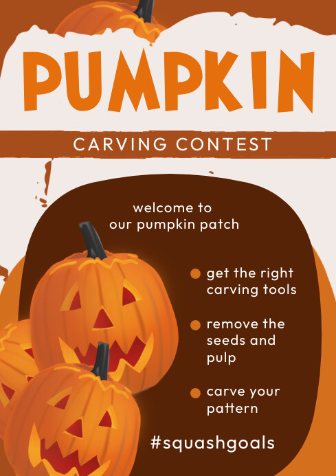 Pumpkin Carving Contest Template PosterMyWall