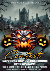Pumpkin carving contest A4 template