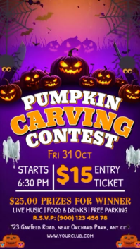 pumpkin carving contest Instagram Story template