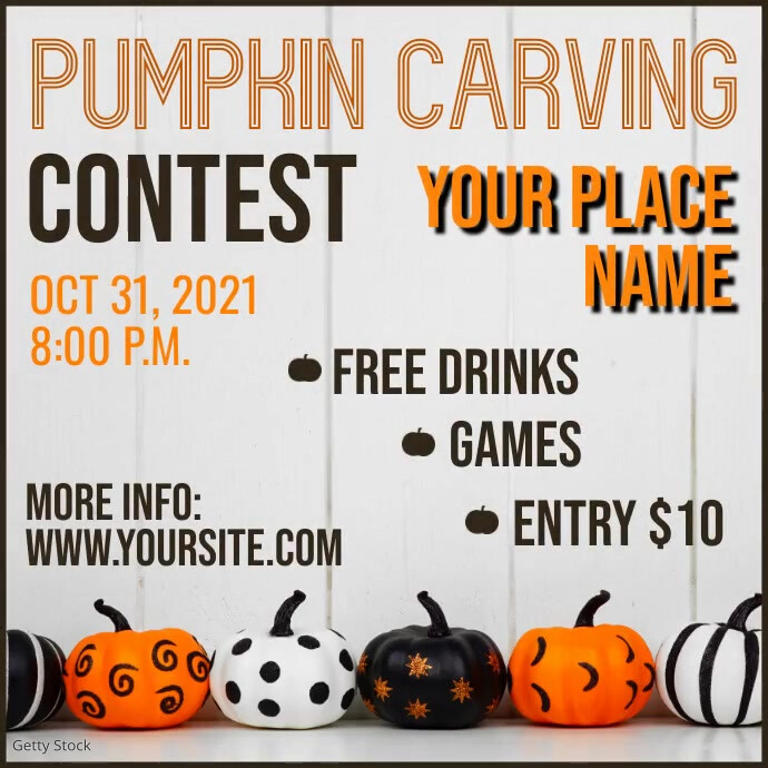 Copy Of Pumpkin Carving Contest Flyer Designs Templat PosterMyWall Copy of pumpkin carving contest flyer designs templat postermywall