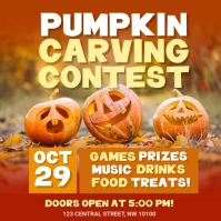 Pumpkin Carving contest instagram ad template