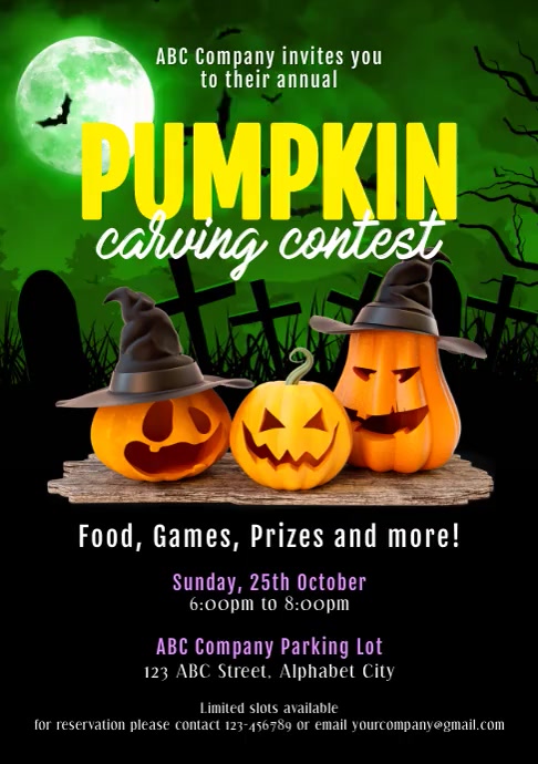 Pumpkin Carving Contest Template PosterMyWall