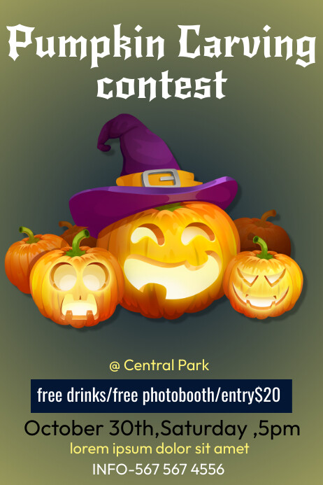 Pumpkin Carving Contest Template PosterMyWall