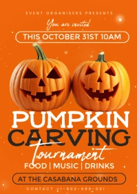 pumpkin carving flyer A3 template