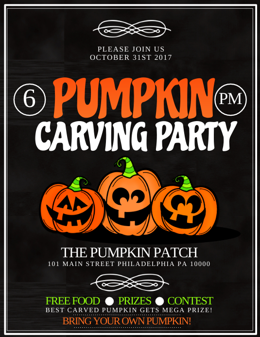 Copy of Pumpkin carving PosterMyWall