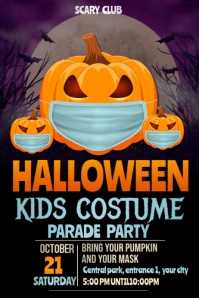 pumpkin carving flyers,Halloween party flyers Poster template