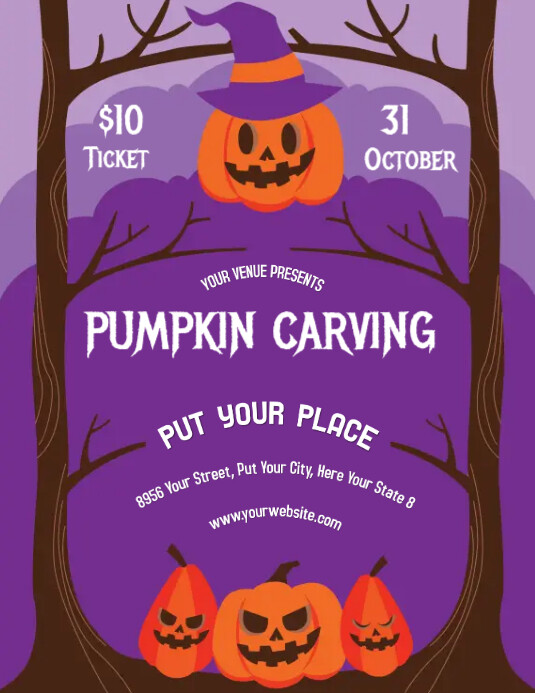 Pumpkin Carving Invitation Template PosterMyWall