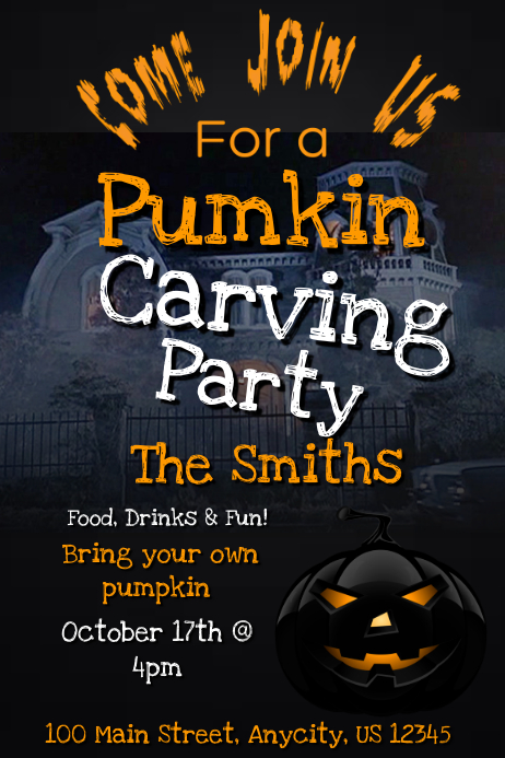 Pumpkin Contest Template PosterMyWall pumpkin-contest-template-postermywall