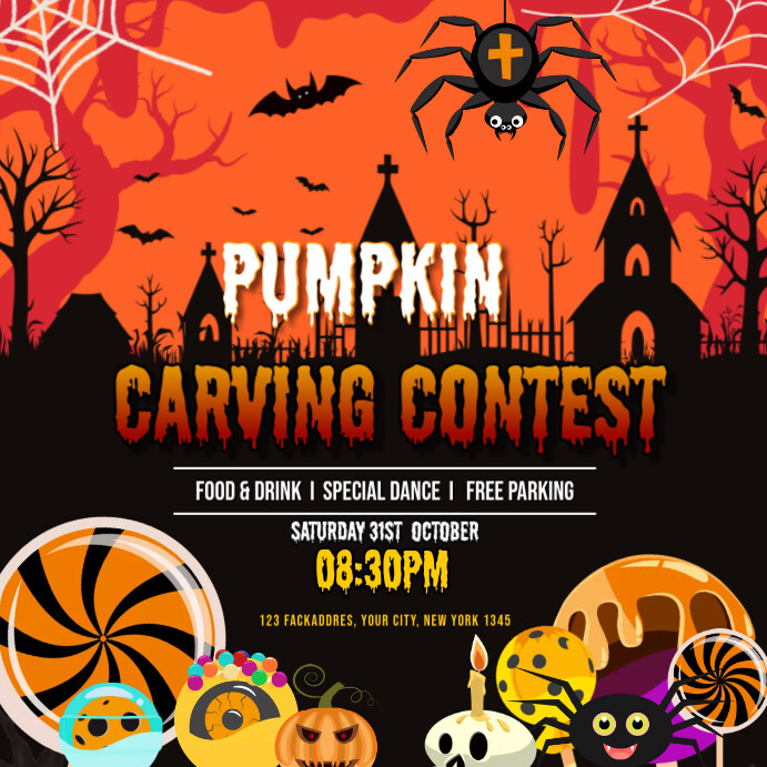 pumpkin craving contest Instagram Post template