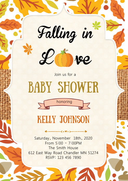 Pumpkin Fall In Love Baby Shower Invitation Template Postermywall Pumpkin Fall In Love Baby Shower Invitation Template Postermywall