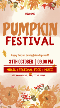 Pumpkin Festival instagram story template