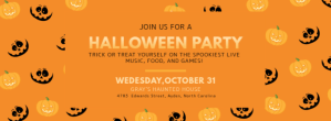 橙色 Halloween Party Facebook Cover Photo Template