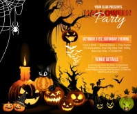 Pumpkin Halloween Party medium Rectangle Mittelgroßes Rechteck template