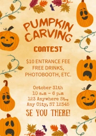 Pumpkin Party A4 template