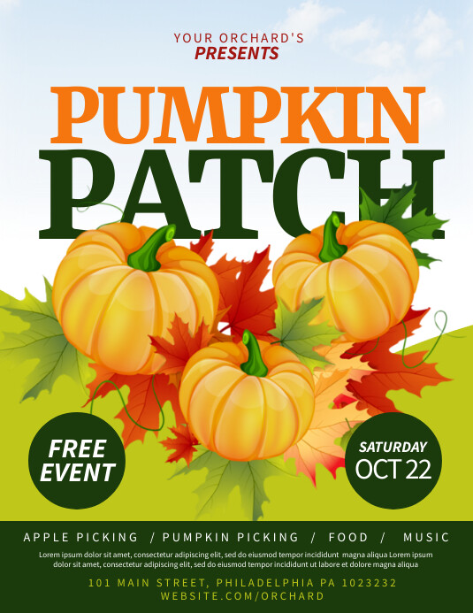 Pumpkin Patch Template PosterMyWall