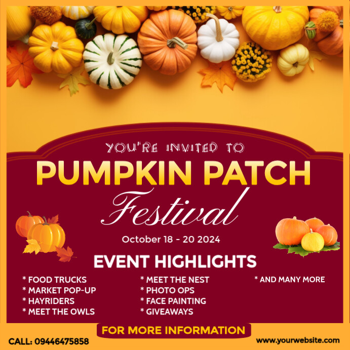 Pumpkin Patch Template PosterMyWall