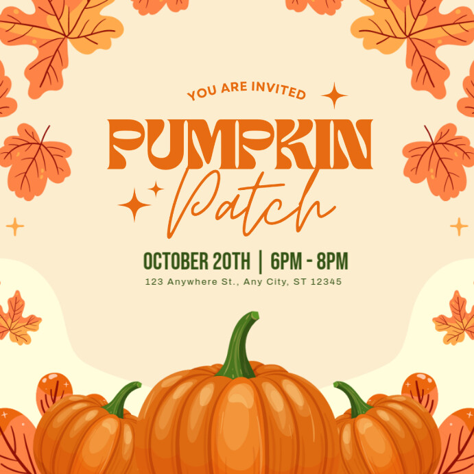 Pumpkin Patch Template PosterMyWall