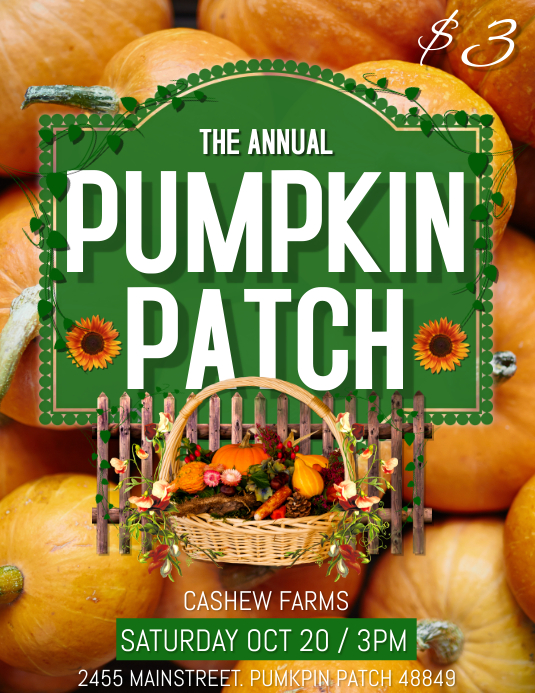 Pumpkin Patch Template PosterMyWall