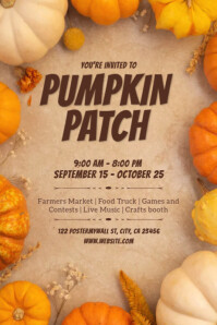 Castanho Pumpkin Patch Event Poster Template