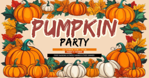 Orange Pumpkin Party Obraz udostępniany na Facebooku Template