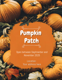 Pumpkin Patch Flyer Joyful template