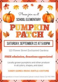 Pumpkin Patch Flyer Template Editable A6