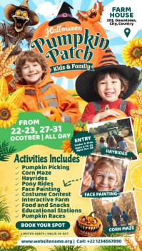Halloween Pumpkin Patch Event Instagram Story Template
