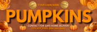 Оранжевый Pumpkin Sale Bannier 2' × 6' Template