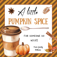 Wit Pumpkin Spice Gift Instagram na Post Template