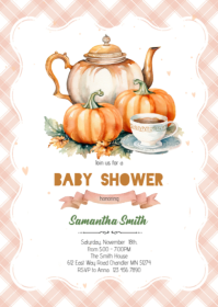 Blanco Baby Shower A6 Template