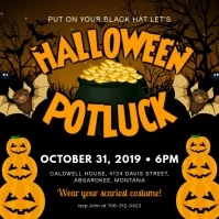 Pumpkins Halloween Potluck Video Quadrato (1:1) template
