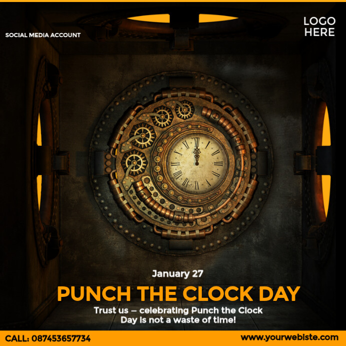 Copy of Punch the Clock Day | PosterMyWall