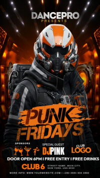 Punk Fridays Rock Night Historia de Instagram template