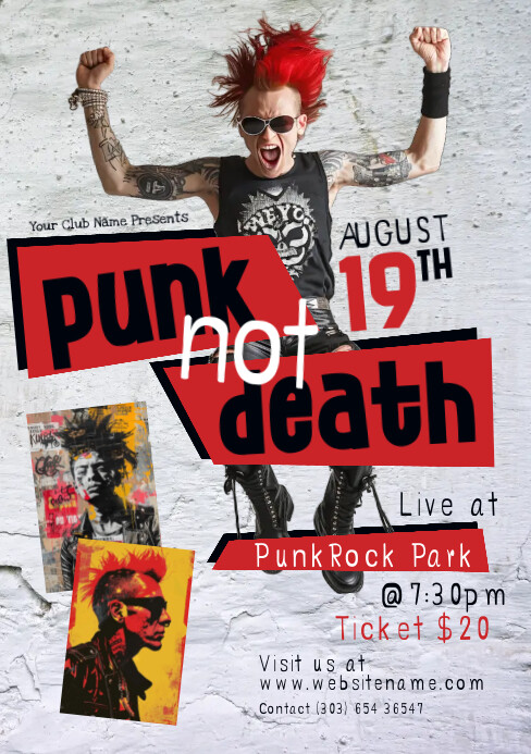 Punk Rock Flyer Template PosterMyWall