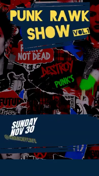 Plantilla de Punk Rock Show Concert Instagram Story | PosterMyWall