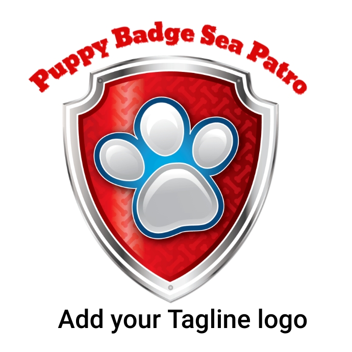 Puppy Badge Sea Patrol: Pups Save a Baby Octo Logo template