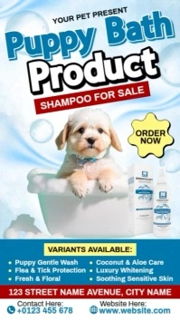 Puppy Shampoo Ads Reel Instagram template