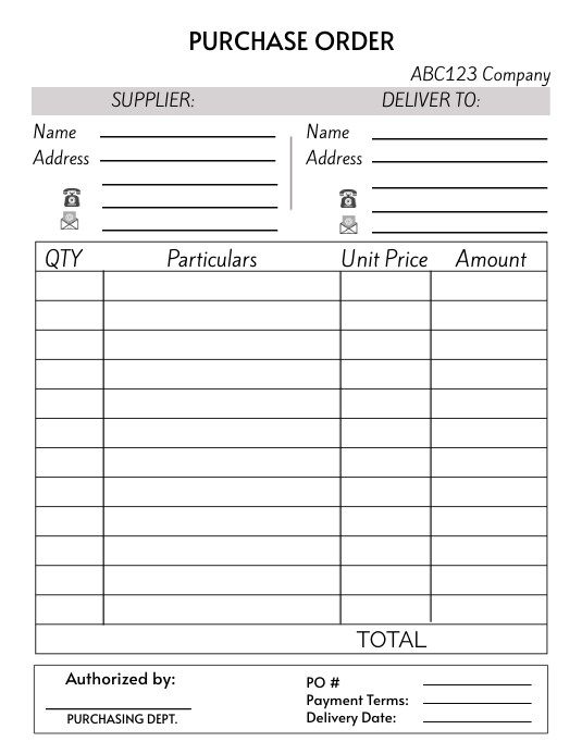 Printable Purchase Order Forms 30 Free Purchase Order Templates (Excel