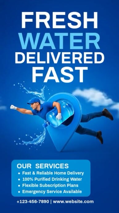 Purified Water Supply Instagram Story template