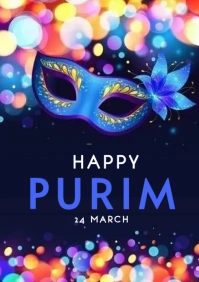 Purim A4 template