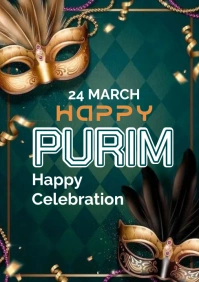 Purim A5 template