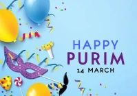 Purim A4 template
