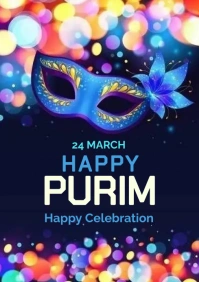Purim A4 template