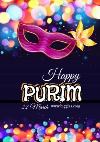 purim A4 template
