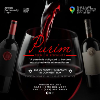 Purim Wine Service Ad Post Template