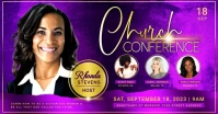 Purple & Gold Church Conference Template Facebook Shared Image