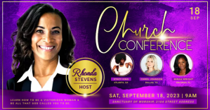 สีม่วง Church Conference Facebook Shared Image Template