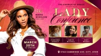 Purple & Gold Lady Church Conference Banner Ekran reklamowy (16:9) template