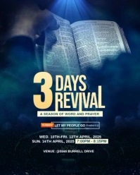 Purple 3 Days Revival Instagram Portrait template